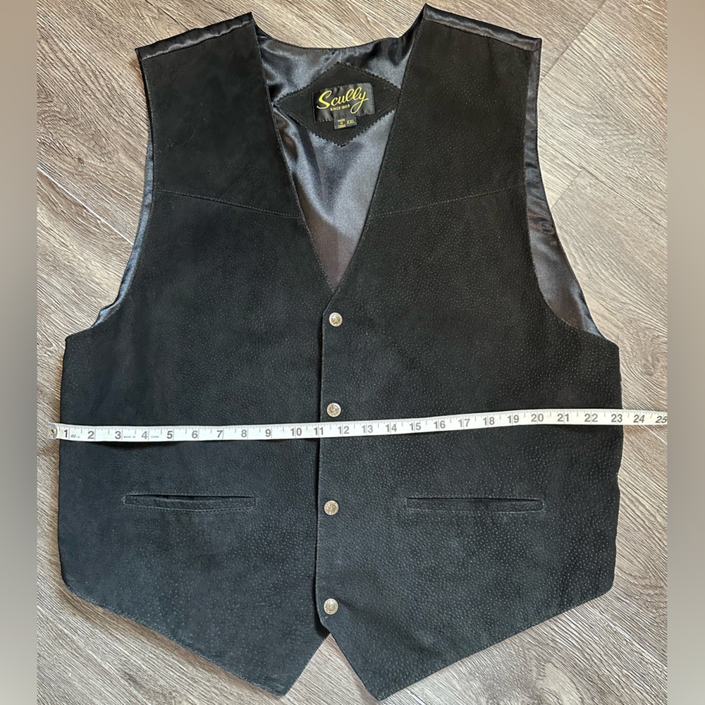 Scully Men's Black Suede Vest XXL - Picture 3 of 4